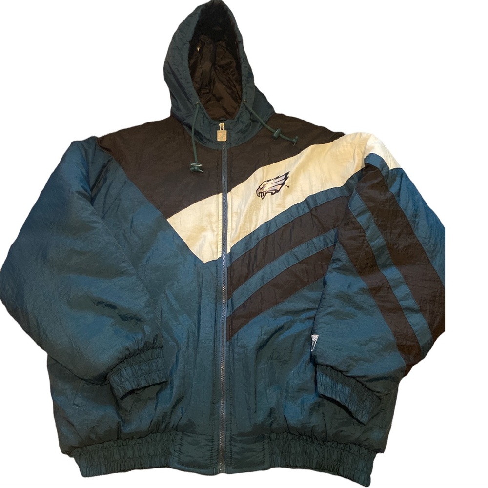Game Day Logo 7 Vintage Eagles Jacket Mens XL Y2K 90s Football Philadelphia